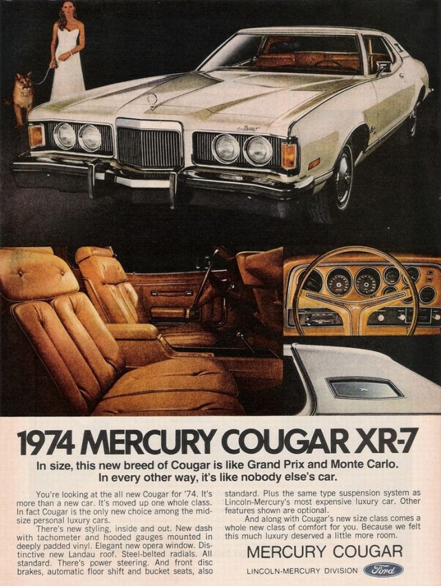 1974 Mercury Cougar ad