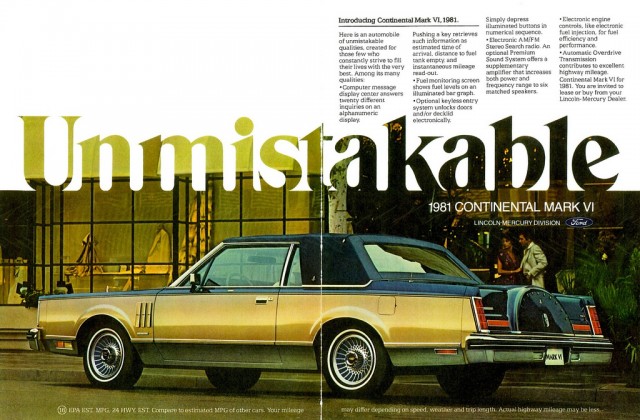 Lincoln Continental Mk VI ad