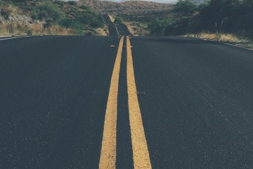 Arizona road looking east